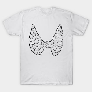 Thyroid Line Art Large T-Shirt